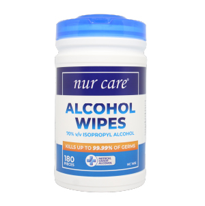 NURCARE ALCOHOL WIPES 180s ( EP CODE : 422816040532G02501 )