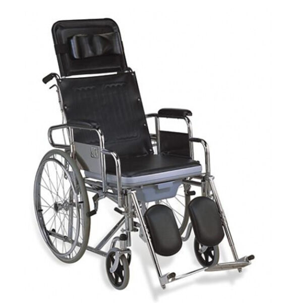 WHEELCHAIR-RECLINING WITH COMMODE (ALK-609GC)