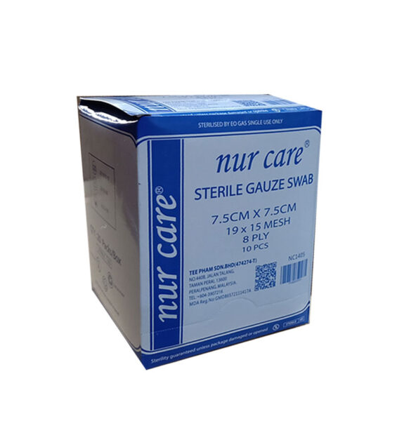 GAUZE SWAB (STERILE) 8 PLY VARIOUS SIZES – NC 1406