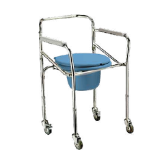 COMMODE CHAIR WITH BUCKET AND WHEEL