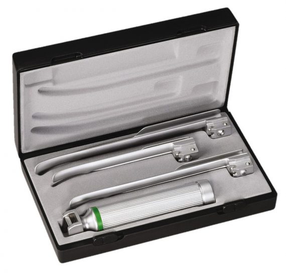 LARYNGOSCOPE SET MAC 2,3,4 AS A SET FIBER OPTIC LED 2.5 V (CAT NO 8081)
